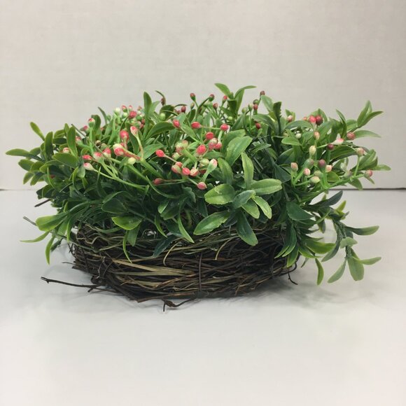 Spring Greenery Home Decor Mini Wreath Table Centerpiece Arrangement - Picture 3 of 13
